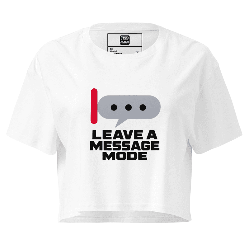 Women’s TSB LEAVE A MESSAGE MODE - crop top thumbnail 9