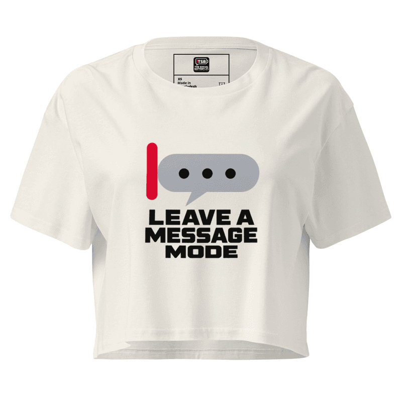 Women’s TSB LEAVE A MESSAGE MODE - crop top thumbnail 8