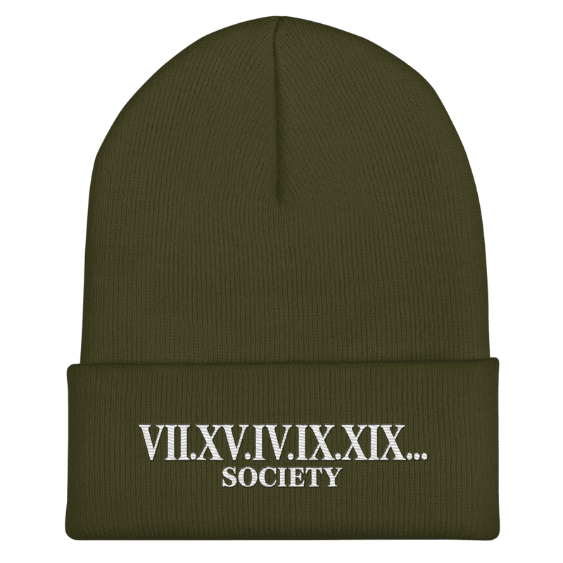 GL GodIs...SOCIETY ROMAN NUMERALS Cuffed Beanie thumbnail 6