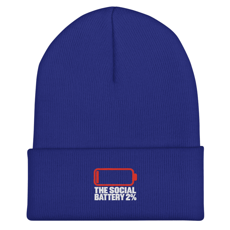 TSB THE SOCIAL BATTERY 2% - Cuffed Beanie thumbnail 2