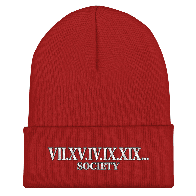 GL GodIs...SOCIETY ROMAN NUMERALS Cuffed Beanie thumbnail 5
