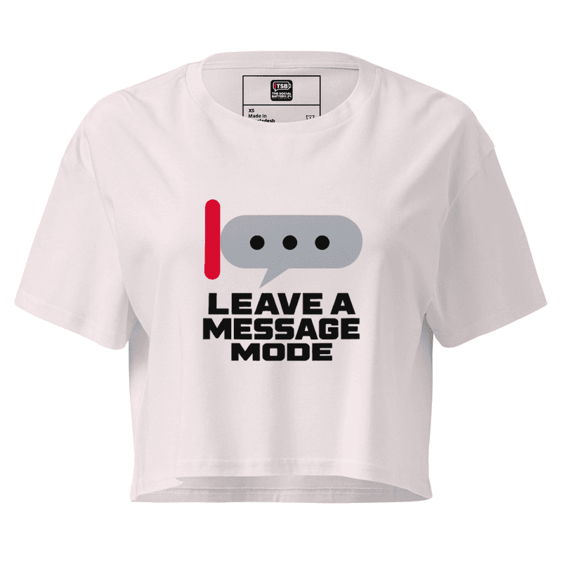 Women’s TSB LEAVE A MESSAGE MODE - crop top thumbnail 6