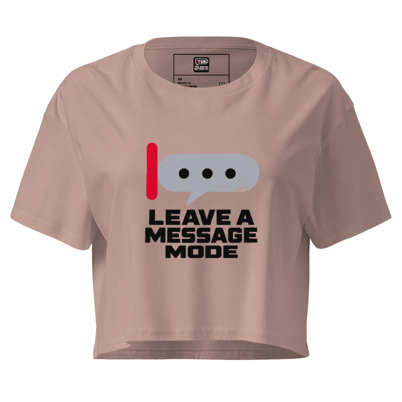 Women’s TSB LEAVE A MESSAGE MODE - crop top thumbnail 2