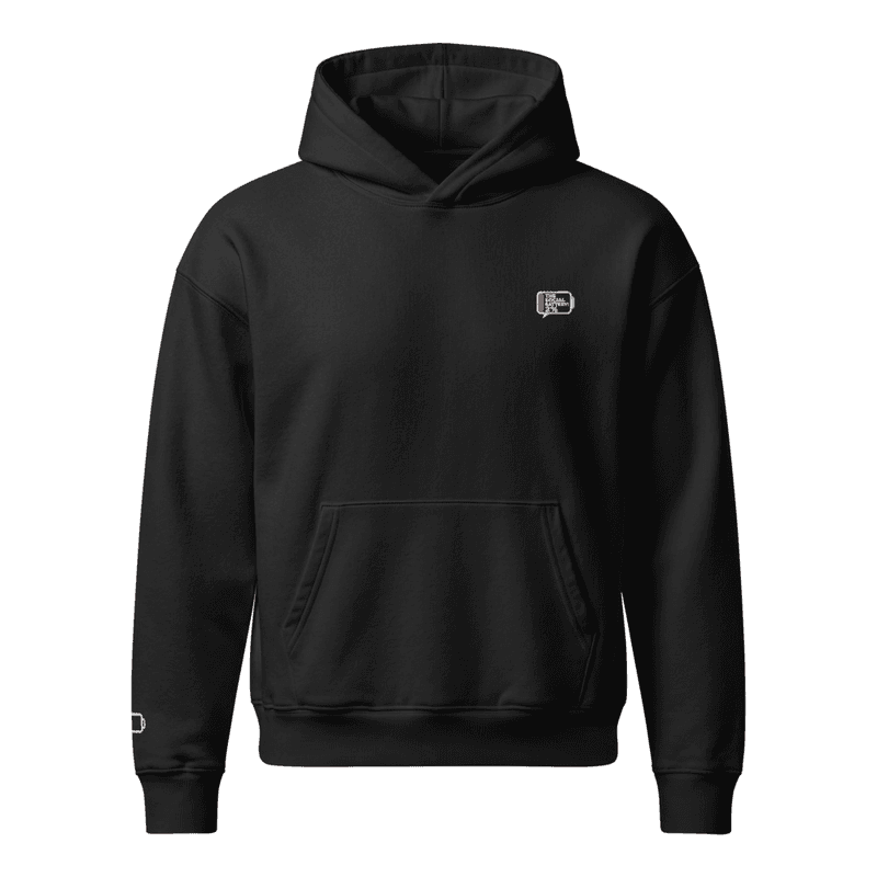 THE SOCIAL BATTERY 2% - hooded sweatshirt