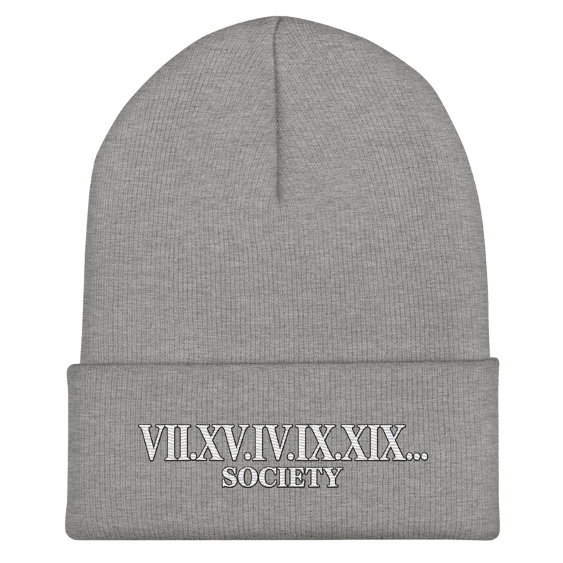 GL GodIs...SOCIETY ROMAN NUMERALS Cuffed Beanie thumbnail 8