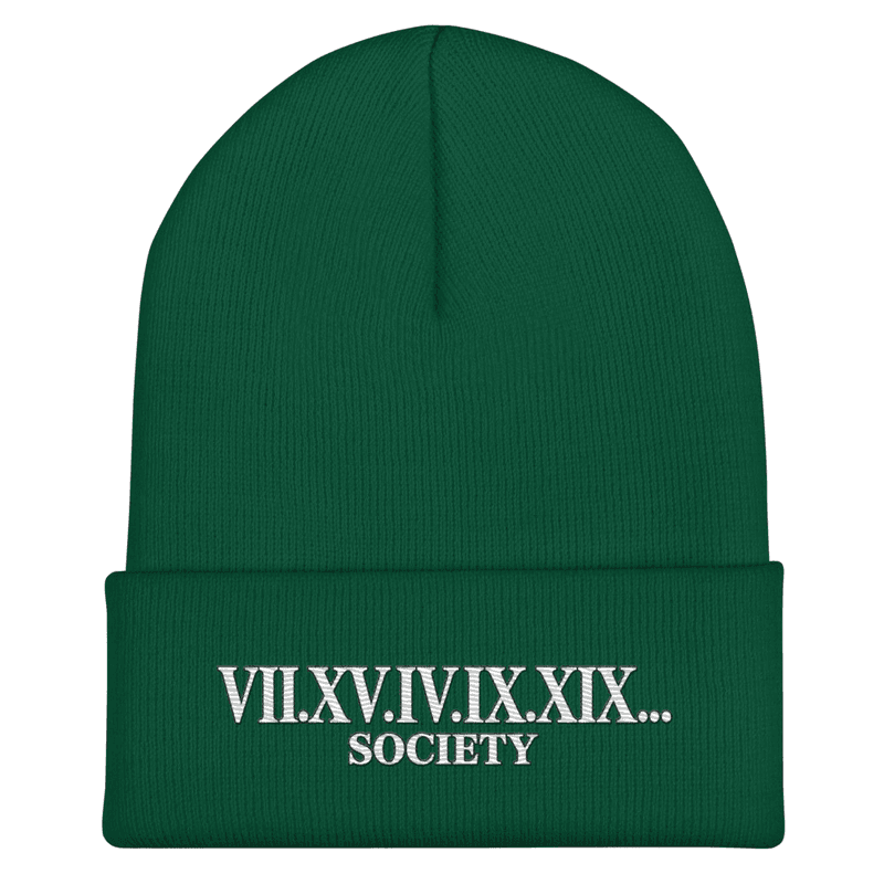 GL GodIs...SOCIETY ROMAN NUMERALS Cuffed Beanie thumbnail 7