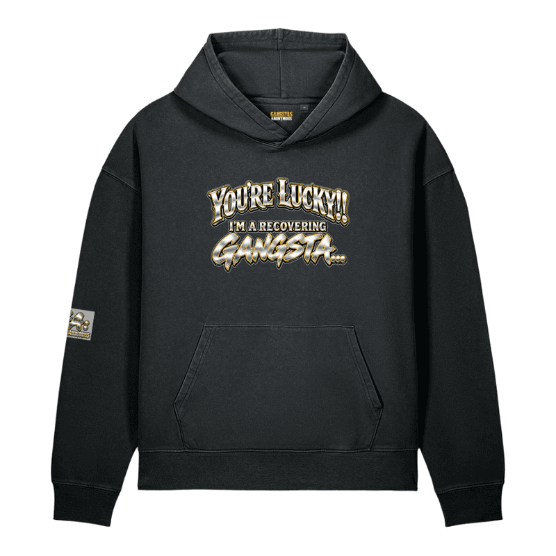 GA Gangstas Anonymous YOU'RE LUCKY!! I'M A RECOVERING GANGSTA vintage hoodie