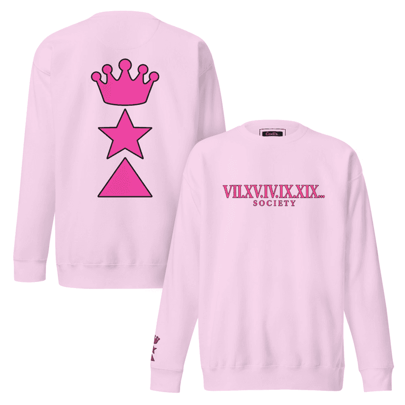 ROMAN NUMERALS GodIs...SOCIETY - Premium Sweatshirt