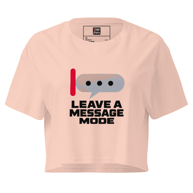 Women’s TSB LEAVE A MESSAGE MODE - crop top thumbnail 4