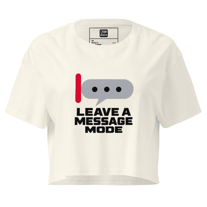 Women’s TSB LEAVE A MESSAGE MODE - crop top thumbnail 7