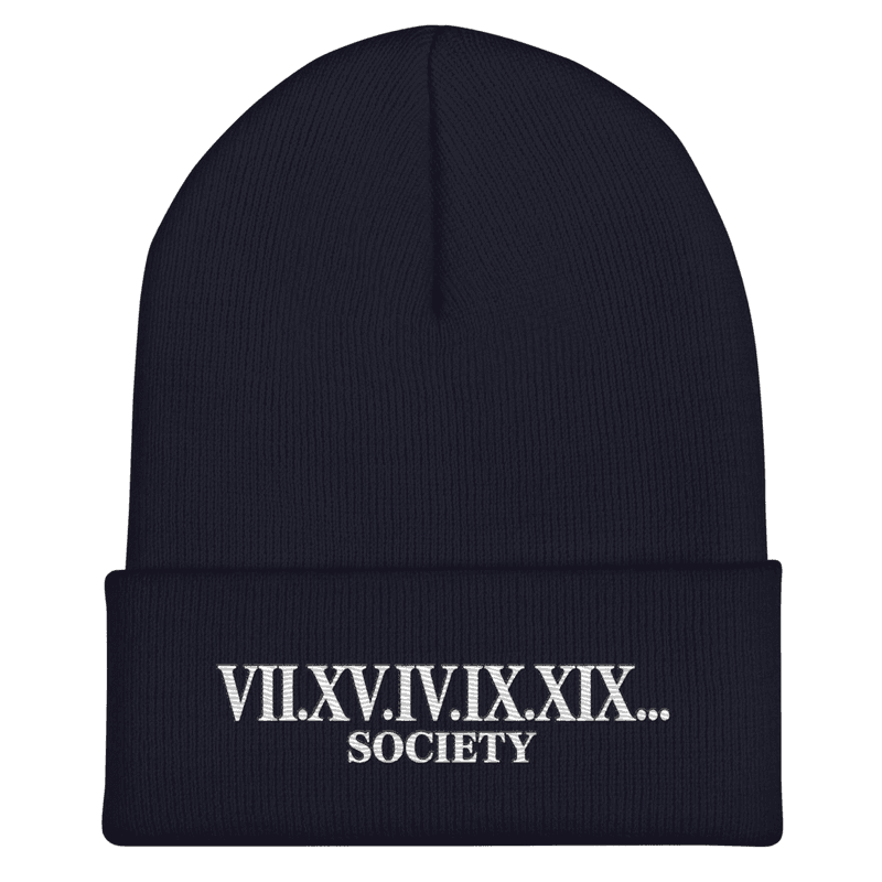 GL GodIs...SOCIETY ROMAN NUMERALS Cuffed Beanie thumbnail 2