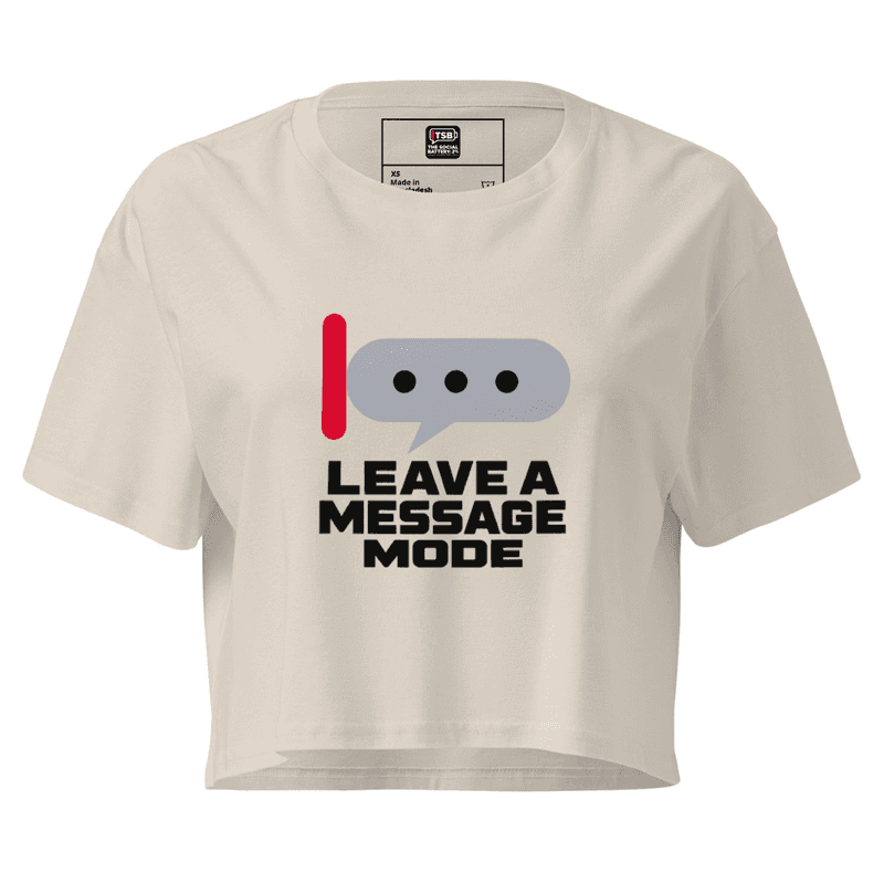 Women’s TSB LEAVE A MESSAGE MODE - crop top thumbnail 5