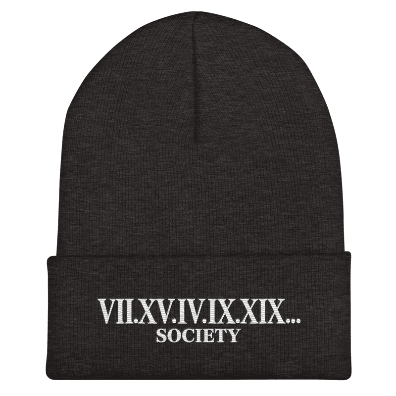 GL GodIs...SOCIETY ROMAN NUMERALS Cuffed Beanie thumbnail 3